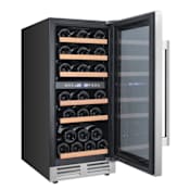 Avanti 28 Bottle 15 Inch Wide Built-In Dual Zone Wine Cooler Stainless Steel