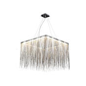 Avenue Lighting Fountain Ave. 24" Wide LED Square Chandelier Chrome