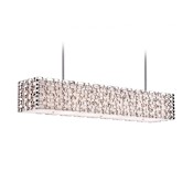 Avenue Lighting Ventura Blvd. 4 Light 48" Wide Linear Chandelier Polished Nickel