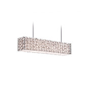 Avenue Lighting Ventura Blvd. 6 Light 38" Wide Linear Chandelier Polished Nickel
