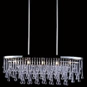Avenue Lighting Hollywood Blvd. 5 Light 34" Wide Linear Chandelier Polished Nickel