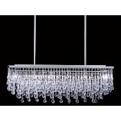 Avenue Lighting Hollywood Blvd. 6 Light 38" Wide Linear Chandelier Polished Nickel