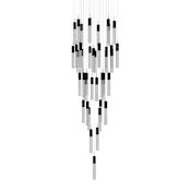 Avenue Lighting The Original Glacier 41 Light 36" Wide LED Crystal Multi Light Pendant with Snow Glass Shades Black