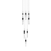 Avenue Lighting Aspen 13 Light 20" Wide LED Crystal Multi Light Pendant with Bubbled Crystal Shades Black