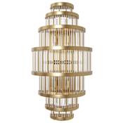 Avenue Lighting Waldorf 8 Light 22" Tall Wall Sconce Aged Brass
