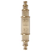 Avenue Lighting Waldorf 14 Light 50" Tall Wall Sconce Aged Brass