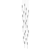 Avenue Lighting Main St. 21 Light 22" Wide LED Multi Light Pendant with Boa Glass Shades Black