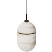 Avenue Lighting Sedona 5" Wide Mini Pendant Alabaster / Aged Brass