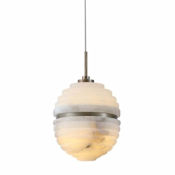 Avenue Lighting Sedona 5" Wide Mini Pendant Alabaster / Aged Brass