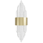 Avenue Lighting Aspen 22" Tall LED Wall Sconce with Bubbled Crystal Shades Brushed Brass