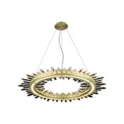 Avenue Lighting Aspen 34" Wide LED Crystal Abstract Chandelier Brushed Brass