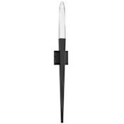 Avenue Lighting Aspen 32" Tall LED Wall Sconce with Clear Crystal Shade Black