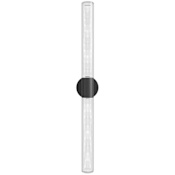 Avenue Lighting Strand 2 Light 34" Tall LED Bath Bar with Glass Shades Black