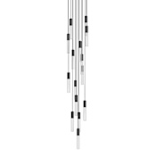 Avenue Lighting Strand 15 Light 24" Wide LED Multi Light Pendant with Glass Shades Black