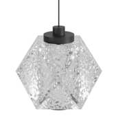 Avenue Lighting Beluga 6" Wide LED Mini Pendant with Faceted Acrylic Shade Black