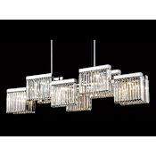 Avenue Lighting Broadway 10 Light 57" Wide Linear Chandelier Polished Nickel