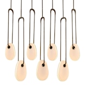 Avenue Lighting Palmea 50" Wide Multi Light Pendant Aged Brass / White