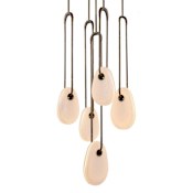 Avenue Lighting Palmea 24" Wide Chandelier Aged Brass / White