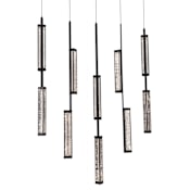 Avenue Lighting Metropole 51" Wide Crystal Linear Chandelier Matte Black