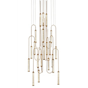 Avenue Lighting Belvedere 36" Wide Crystal Chandelier Antique Brass