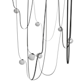 Avenue Lighting Fremont 8" Wide Abstract Chandelier Black