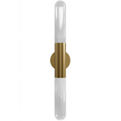 Avenue Lighting Tribeca 2 Light 33" Tall LED Wall Sconce Aged Brass
