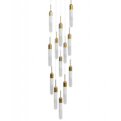 Avenue Lighting Tribeca 13 Light 15" Wide LED Multi Light Pendant Aged Brass