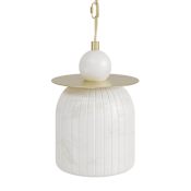 Avenue Lighting Westwood 11" Tall LED Mini Pendant with Alabaster Shade Brush Brass