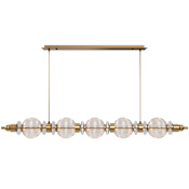 Avenue Lighting Avra 48" Wide Linear Pendant Aged Brass
