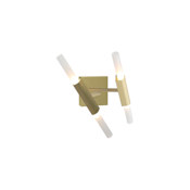 Avenue Lighting San Vicente Blvd. 4 Light 10" Tall LED Wall Sconce with Frosted Glass Shades Brushed Brass