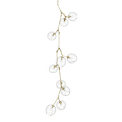 Avenue Lighting Fairfax Ave. 10 Light 27" Wide Abstract Chandelier with Hand-Blown Glass Shades Brushed Brass