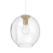 Avenue Lighting Fairfax Ave. 8" Wide Mini Pendant with Hand-Blown Glass Shade Brushed Brass