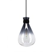 Avenue Lighting Del Mar 8" Wide Mini Pendant with Ombre Glass Shade Smoke / Clear