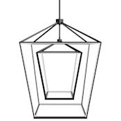 Avenue Lighting Park Ave. 30" Wide LED Abstract Chandelier Black