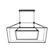Avenue Lighting Park Ave. 54" Wide LED Abstract Chandelier Black