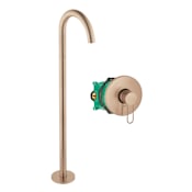 Axor Uno Loop Wall Mounted Tub Only Trim with Floor Mounted Tub Spout Less Rough In - Engineered in Germany, Limited Lifetime Warranty Brushed Bronze
