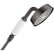 Axor Montreux Single Function 1.8 gpm Hand Shower Less Hose - Engineered in Germany, Limited Lifetime Warranty Brushed Black Chrome