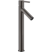 Axor Starck 1.2 GPM Single Hole Bathroom Faucet with AirPower, ComfortZone, EcoRight and Quick Clean Brushed Black Chrome