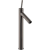 Axor Starck 1.2 GPM Single Hole Joystick Tall Vessel Bathroom Faucet Less Drain Assembly - Engineered in Germany, Limited Lifetime Warranty Brushed Black Chrome