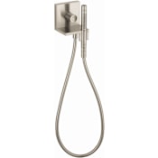 Axor Starck 2.5 GPM Single Function Wall Mounted Handshower Package with 49" Hose - Less Valve - Engineered in Germany, Limited Lifetime Warranty Brushed Nickel