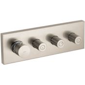Axor ShowerSolutions Thermostatic Valve Trim with Integrated Volume Control for 3 Applications Less Valve - Engineered in Germany, Limited Lifetime Warranty Brushed Nickel