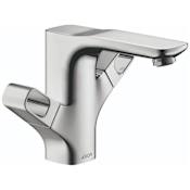 Axor Urquiola 1.2 GPM Single Hole Double Handle Bathroom Faucet with Drain Assembly - Engineered in Germany, Limited Lifetime Warranty Chrome