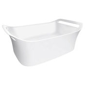 Axor Urquiola Oval Vessel Bathroom Sink with Integrated Towel Holders - Less Drain Assembly Alpine White