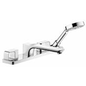Axor Urquiola Deck Mounted Roman Tub with Built-In Diverter with Hand Shower - Engineered in Germany, Limited Lifetime Warranty Chrome