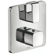 Axor Urquiola Thermostatic Valve Trim with Integrated Diverter and Volume Controls Less Valve - Engineered in Germany, Limited Lifetime Warranty Chrome