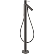 Axor Starck Floor Mounted Tub Filler with Built-In Diverter - Engineered in Germany, Limited Lifetime Warranty Brushed Black Chrome