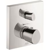 Axor Starck Organic Thermostatic Valve Trim with Integrated Diverter and Volume Controls Less Valve - Engineered in Germany, Limited Lifetime Warranty Chrome