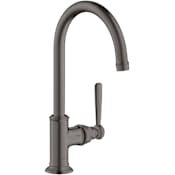 Axor Montreux 1.2 (GPM) Single Hole High-Arch Bathroom Faucet - Engineered in Germany, Limited Lifetime Warranty Brushed Black Chrome