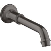 Axor Montreux Tub Spout Wall Mounted Non Diverter - Engineered in Germany, Limited Lifetime Warranty Brushed Black Chrome