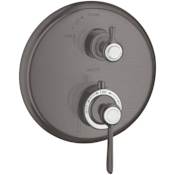 Axor Montreux Thermostatic Valve Trim with Integrated Volume Control Less Valve - Engineered in Germany, Limited Lifetime Warranty Brushed Black Chrome